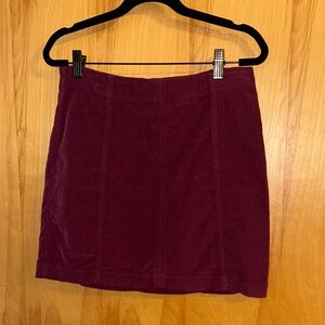 Free People Rich Burgundy Mini Skirt